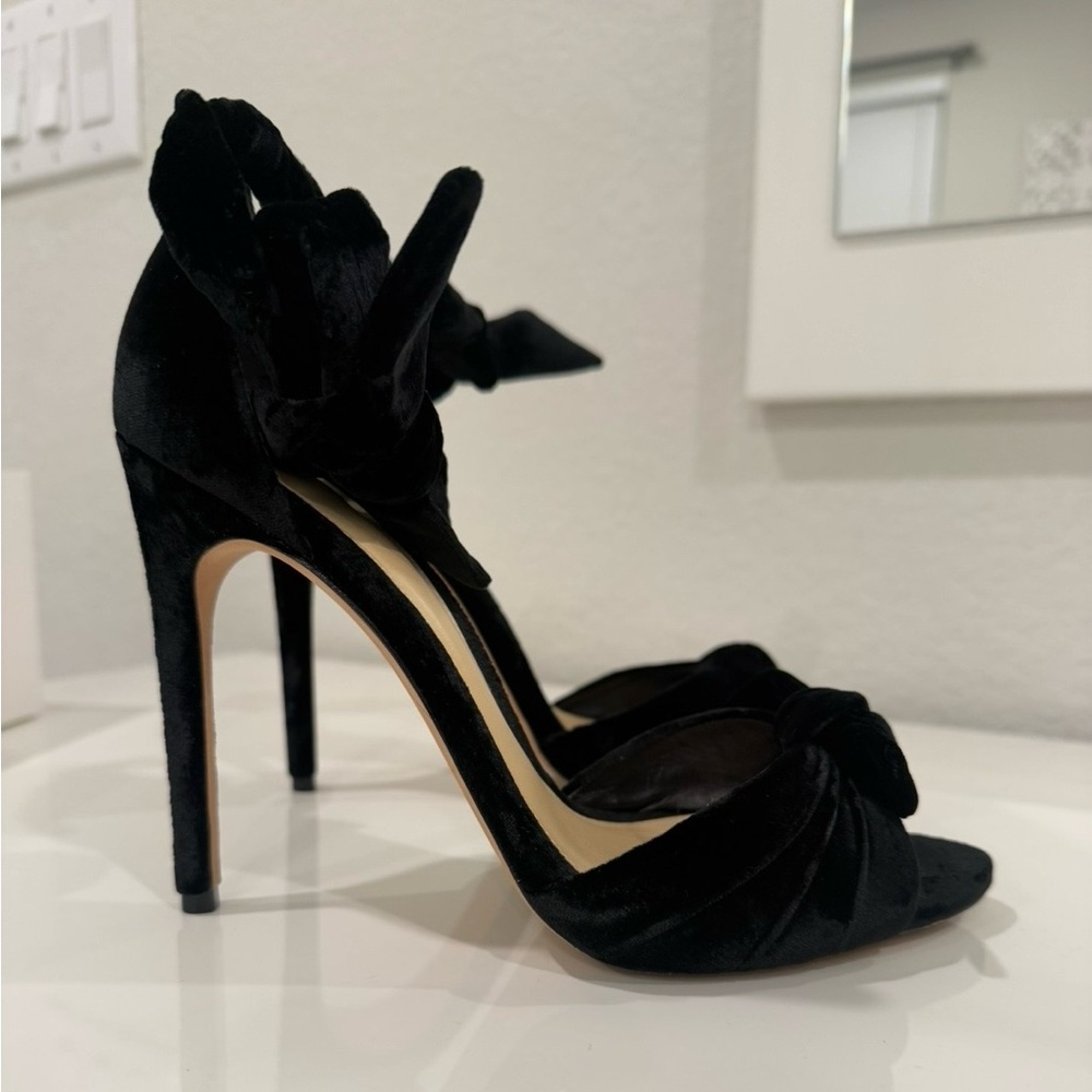 Alexandre Birman Black Velvet Heels